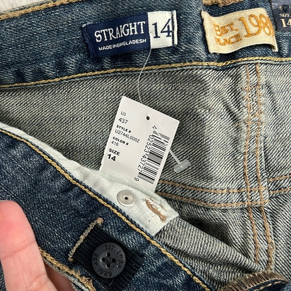 Children’s Place Boys Straight Cut Jeans 14 NWT, adjustable waist - Picture 2 of 4